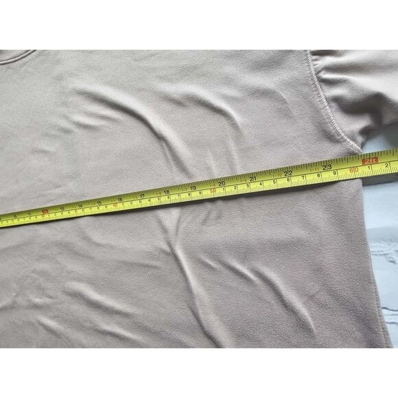90 Degree By Reflex Super Soft Deluxe Short Sleeve Top Beige Size M Pre-Owned - Picture 3 of 8